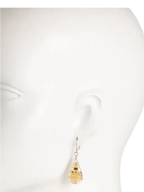 SEED & SAGE Made In Mexico Sterling Silver Dry Flower Teardrop Earrings - Picture 2 of 3